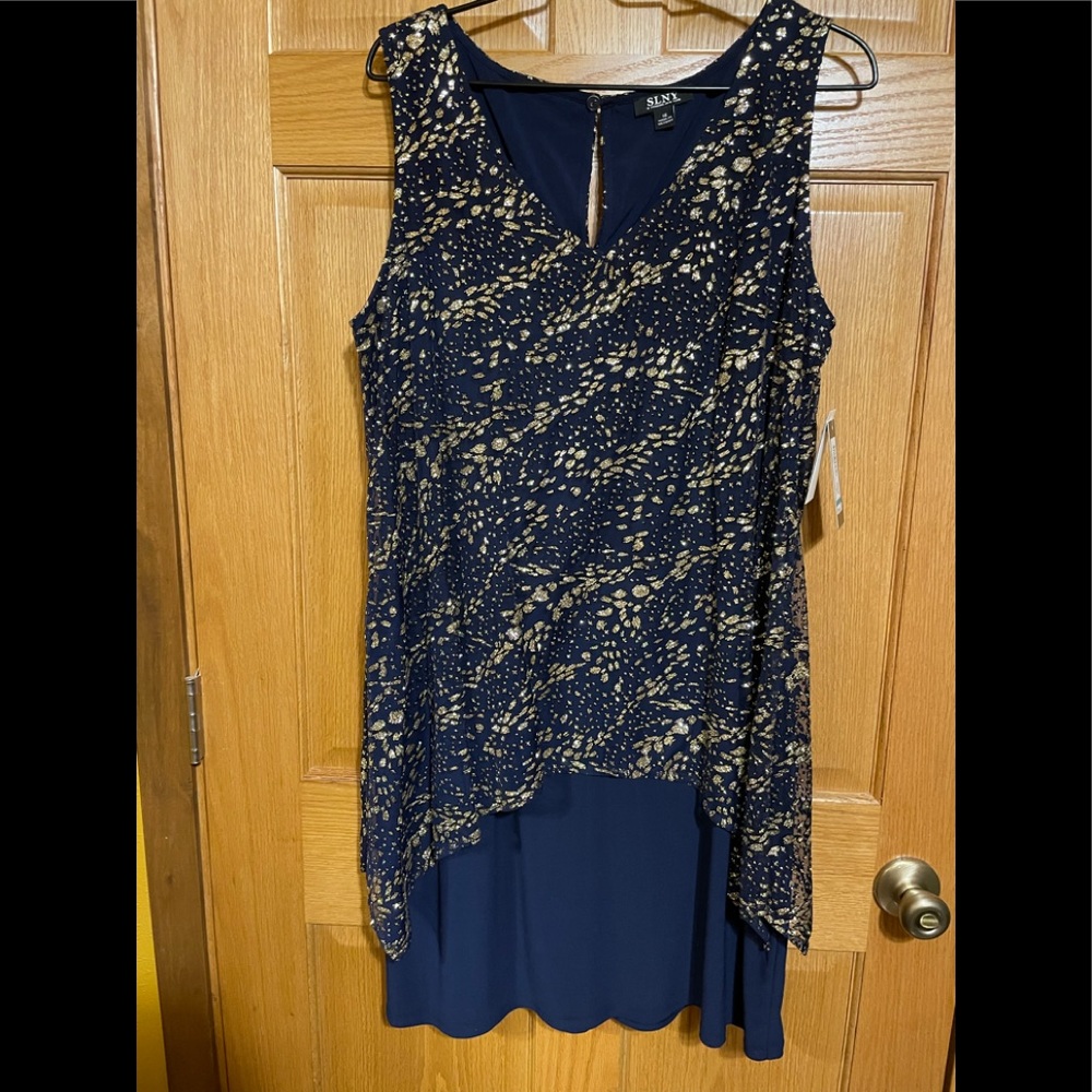 Sparkly evening dress.